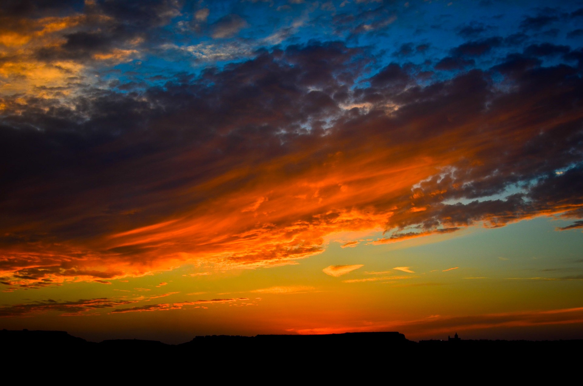 Rich coloured sunset in Xaghra, Gozo